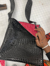 Load image into Gallery viewer, Black Crocodile Skin Bag
