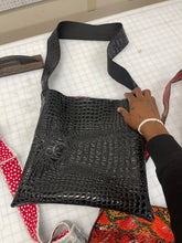 Load image into Gallery viewer, Black Crocodile Skin Bag
