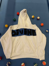 Load image into Gallery viewer, WHITE &amp; BLUE PATCH HOODIE
